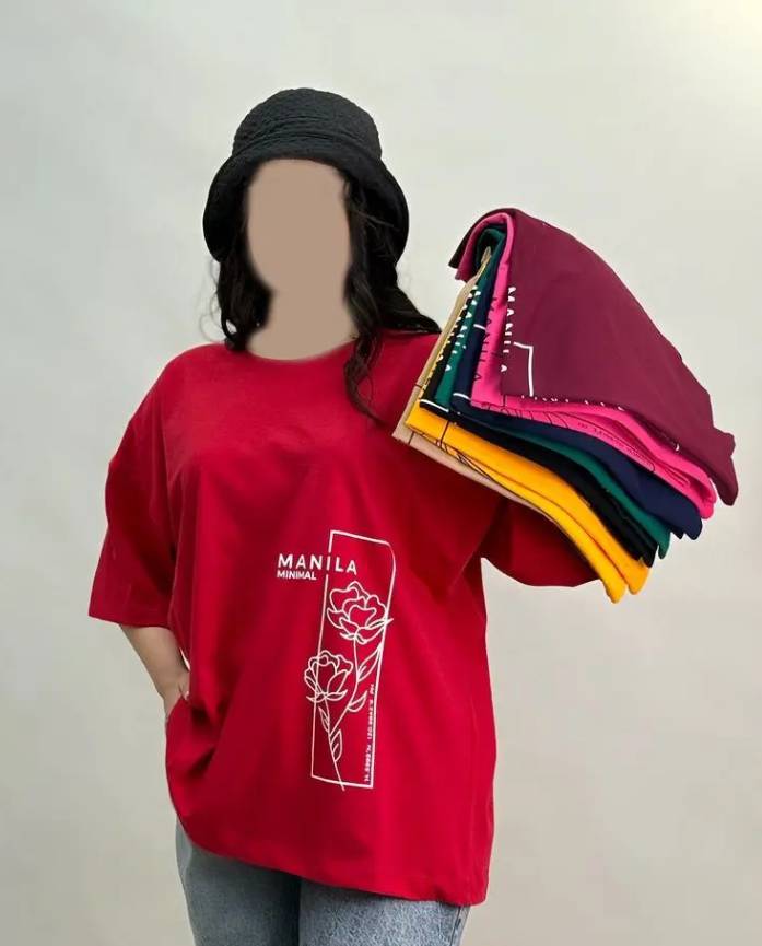 تیشرت باکسی سوپر لانگ نخ پنبه زنانه